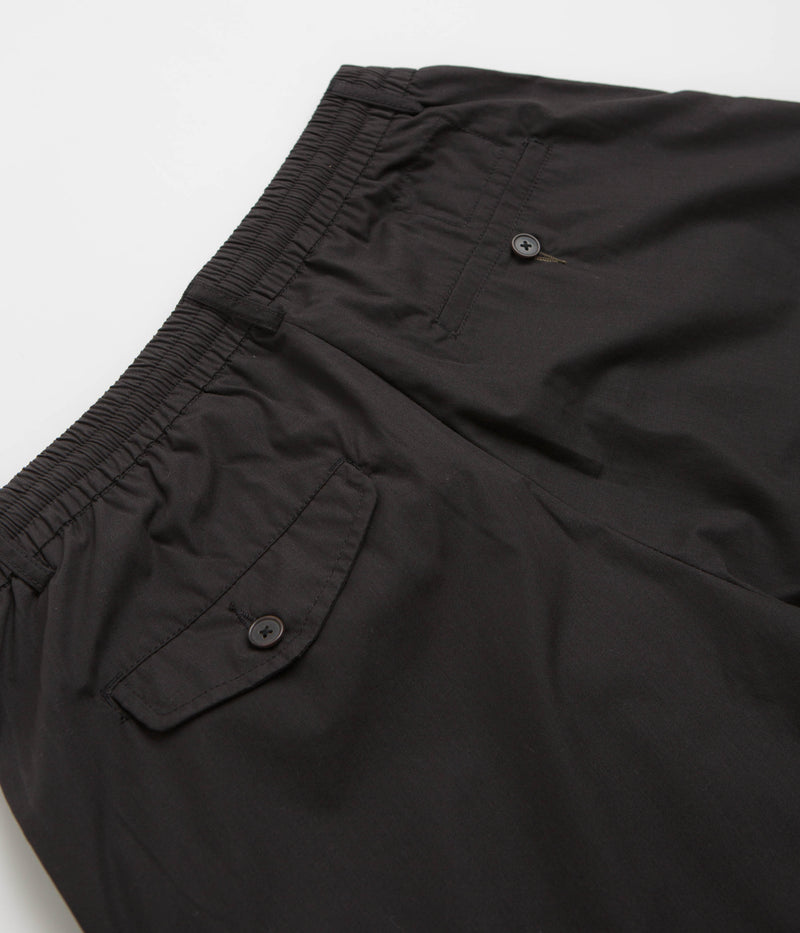 Universal Works Pleated Track Shorts in Black