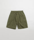 Universal Works Pleated Track Shorts in Olive