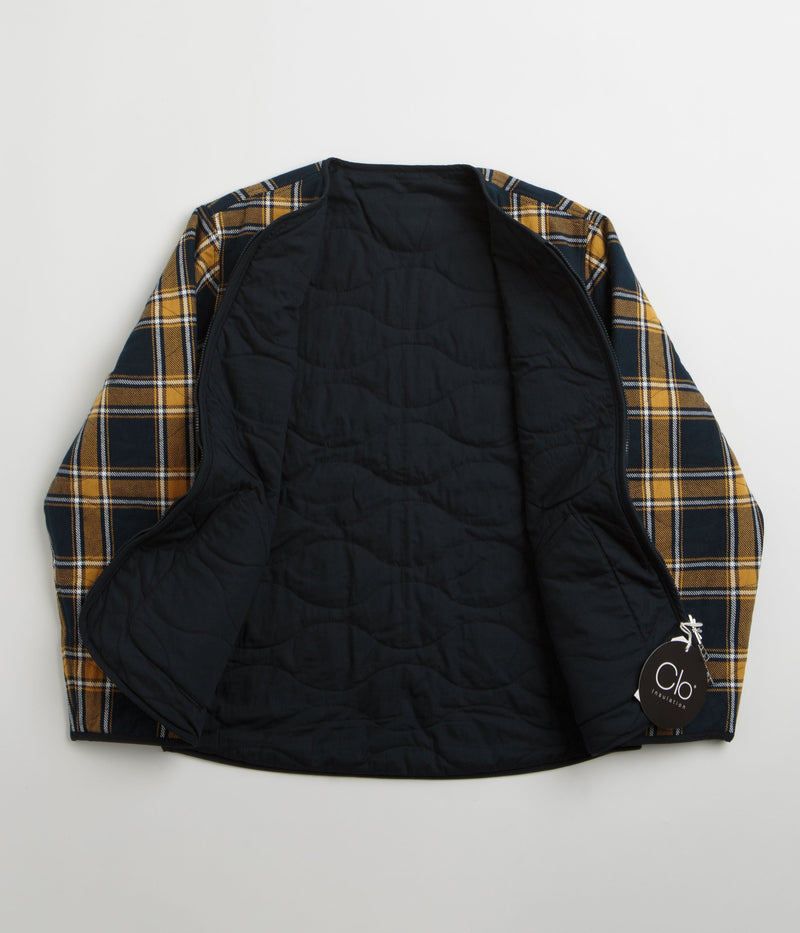 Universal Works Reversible Military Liner Jacket in Yellow and Navy