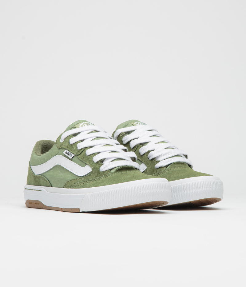 Vans BMX Proof Wafflecup Shoes in Olive and White