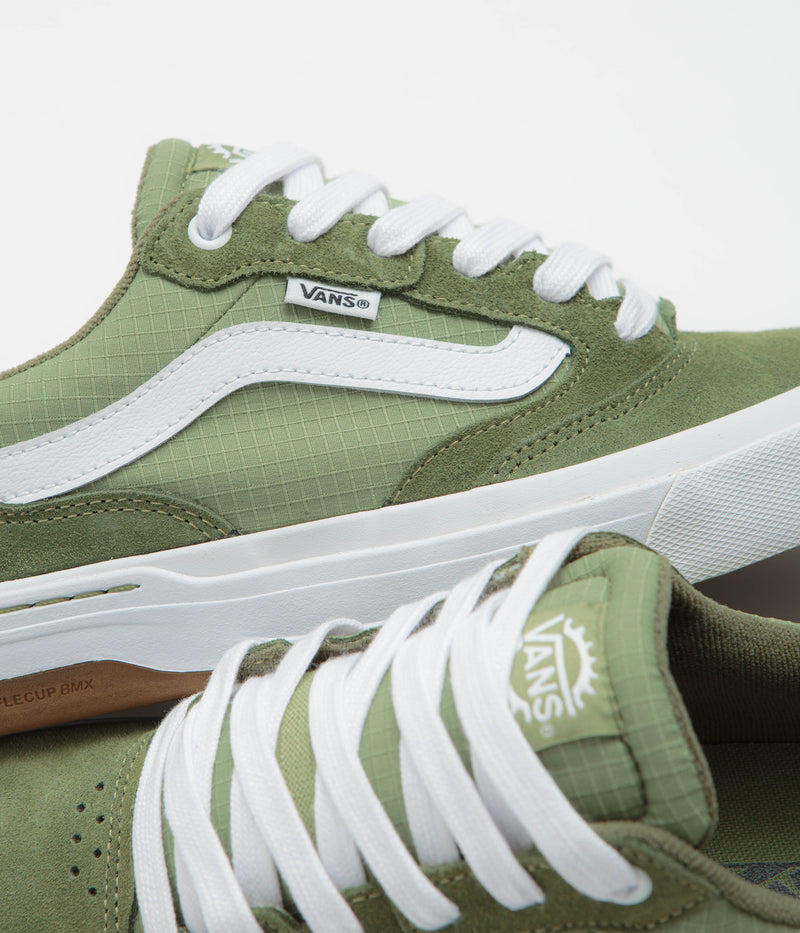 Vans BMX Proof Wafflecup Shoes in Olive and White