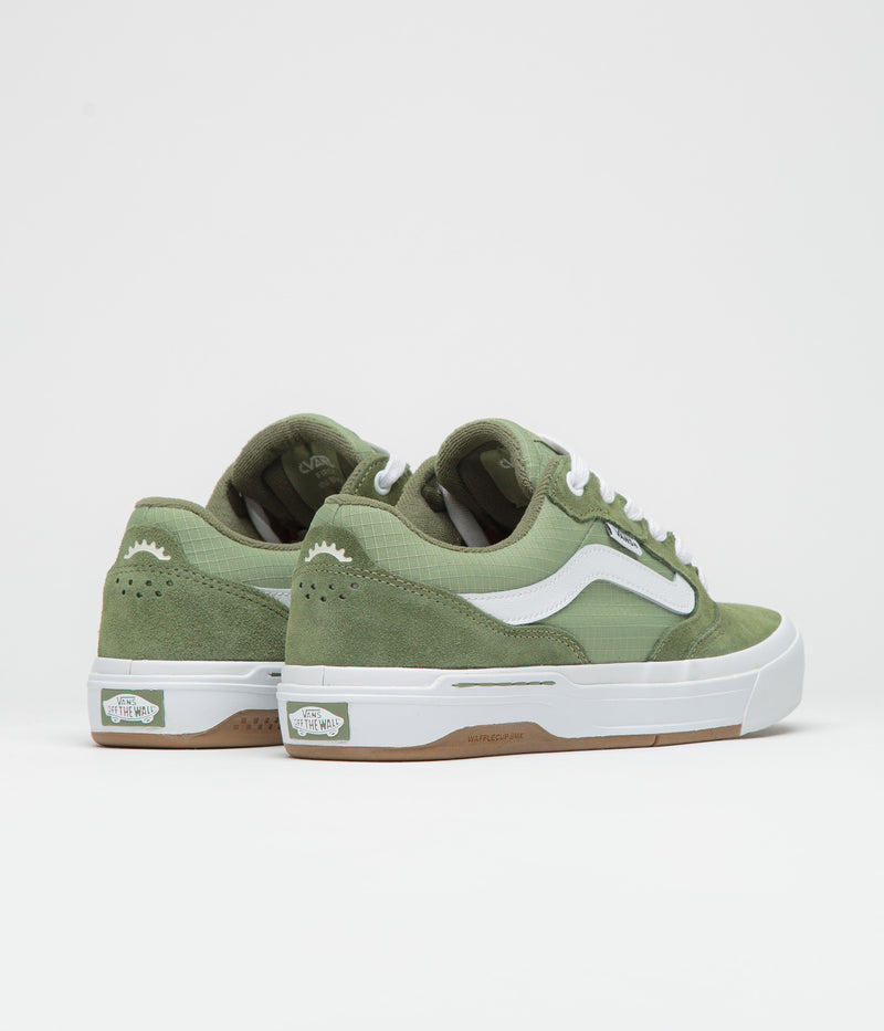 Vans BMX Proof Wafflecup Shoes in Olive and White