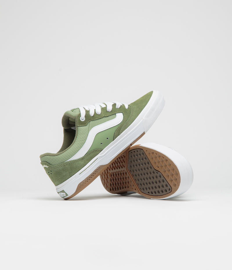 Vans BMX Proof Wafflecup Shoes in Olive and White