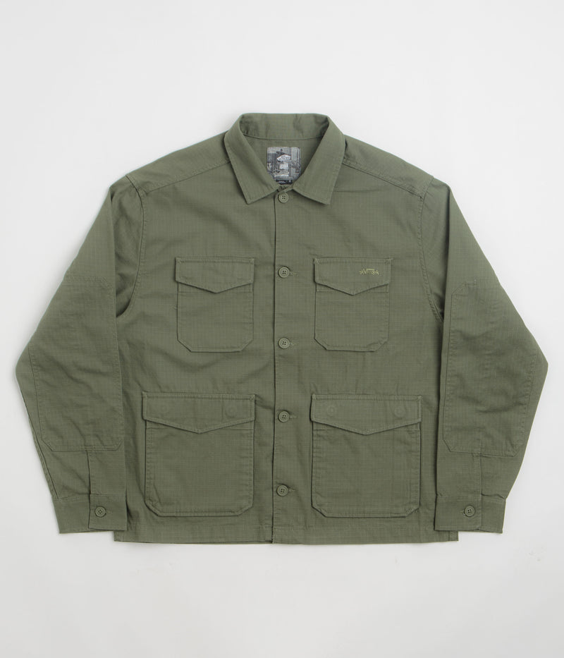 Vans Skate Atiba Haze Military Overshirt in Pine Forest