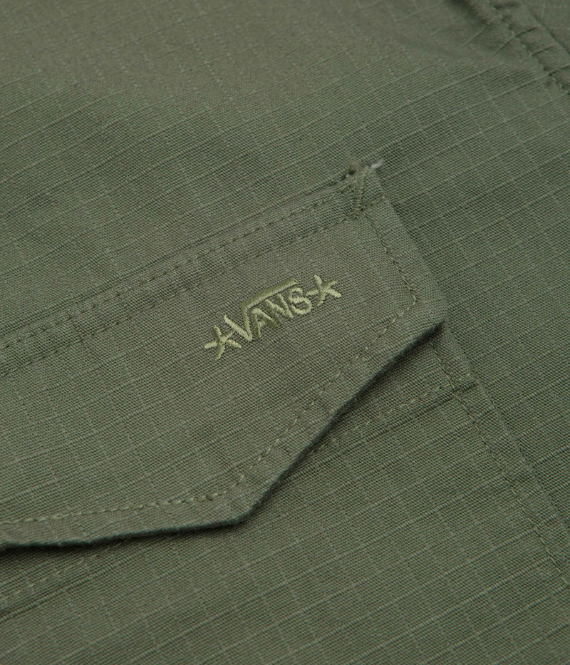 Vans Skate Atiba Haze Military Overshirt in Pine Forest