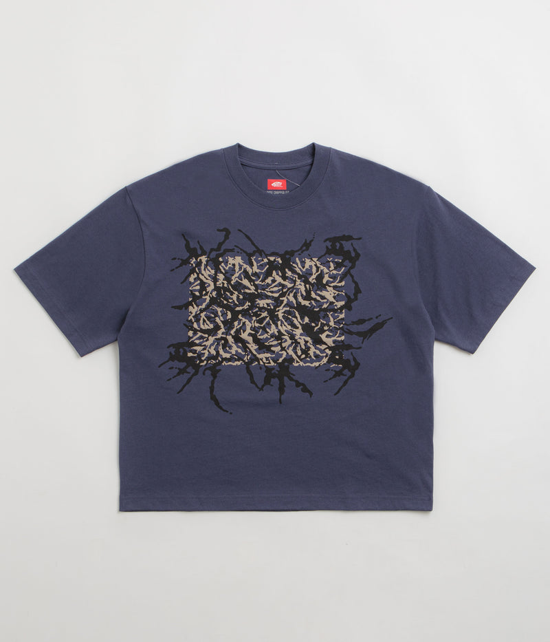Vans Skate Blurred Camo Cropped T-Shirt in Deep Twilight