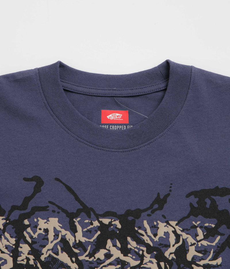 Vans Skate Blurred Camo Cropped T-Shirt in Deep Twilight