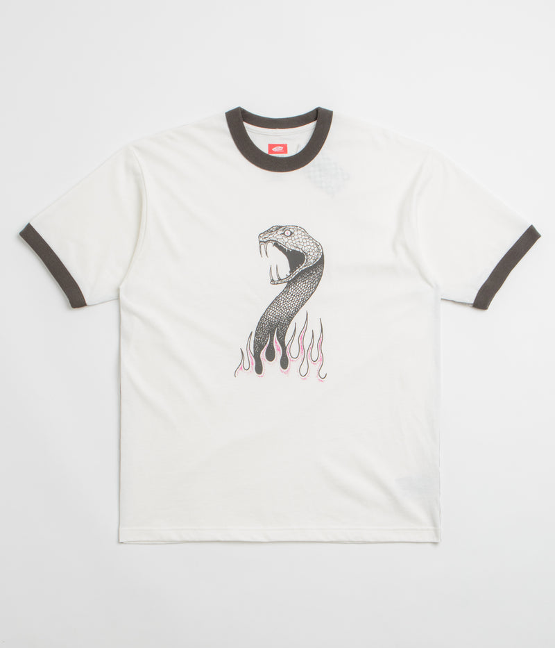 Vans Skate Mike G Snake Flame Ringer T-Shirt in Marshmallow