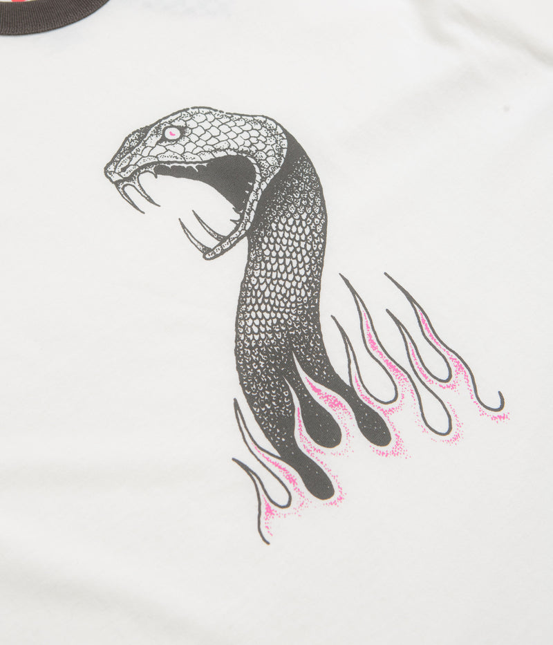 Vans Skate Mike G Snake Flame Ringer T-Shirt in Marshmallow