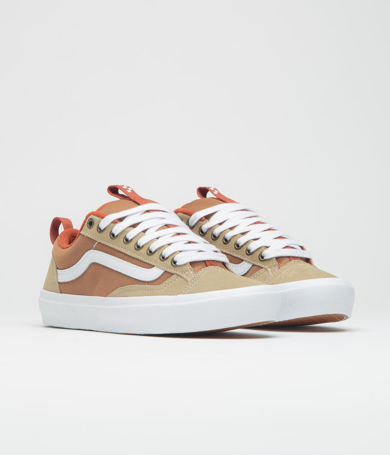 Vans Skate Old Skool 36+ Shoes in Khaki and Burnt Orange