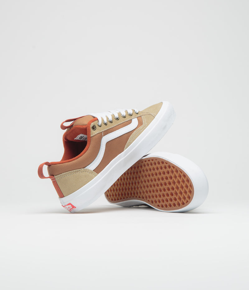 Vans Skate Old Skool 36+ Shoes in Khaki and Burnt Orange
