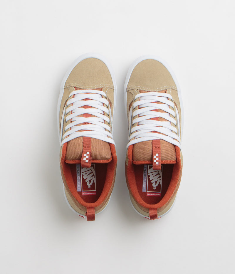 Vans Skate Old Skool 36+ Shoes in Khaki and Burnt Orange