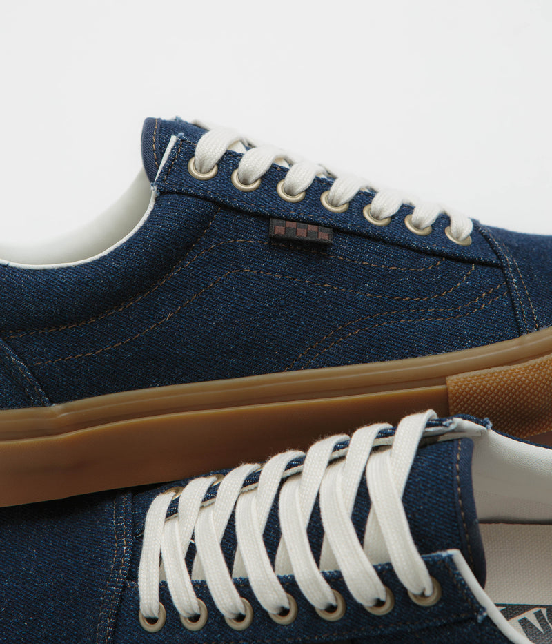 Vans Skate Old Skool Shoes in Blue Denim