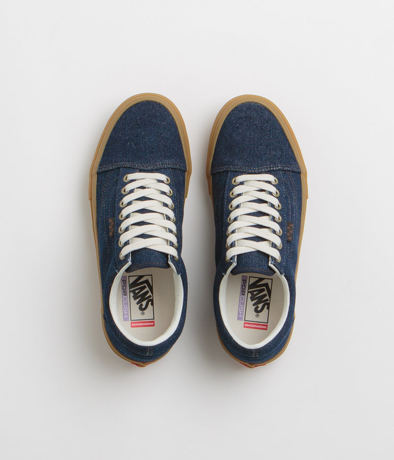Vans Skate Old Skool Shoes in Blue Denim