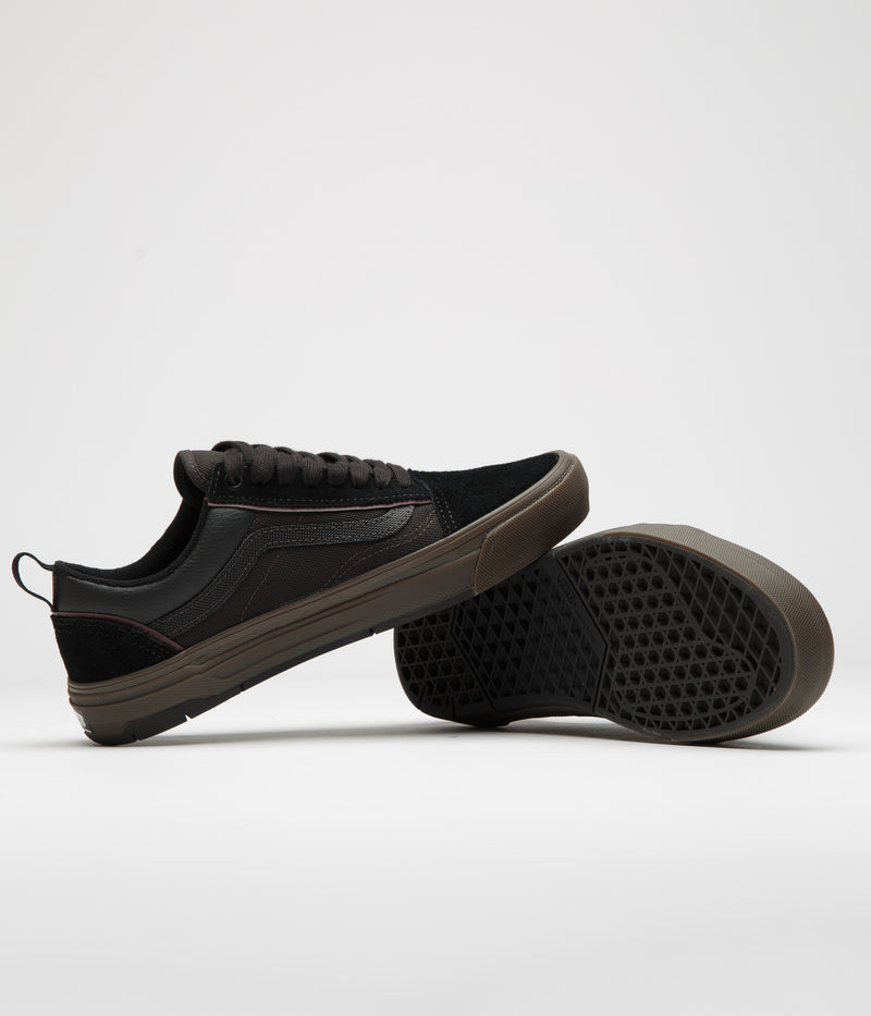 Vans Skate Old Skool Wafflecup Shoes in Black and Dark Gum