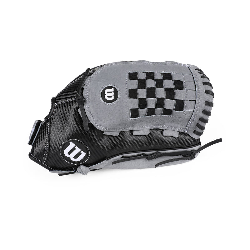Side view of Wilson A360 All Positions Slow Pitch 14" Glove.