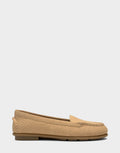 Comfortable Women's Casual Loafer in Beige Bisque Faux Croc Nubuck Faux Croc Nubuck Side View