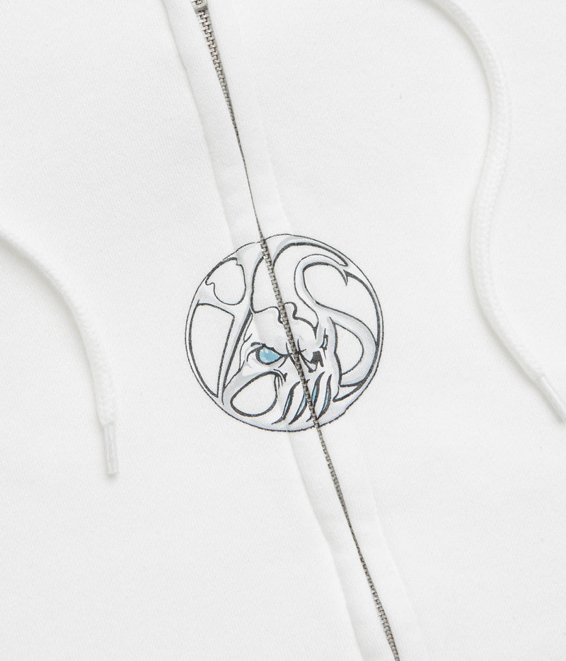 Yardsale Bullseye Full Zip Hoodie in Off White