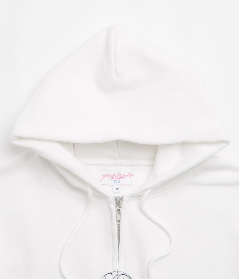 Yardsale Bullseye Full Zip Hoodie in Off White
