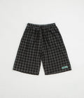 Yardsale Check Waffle Shorts in Black