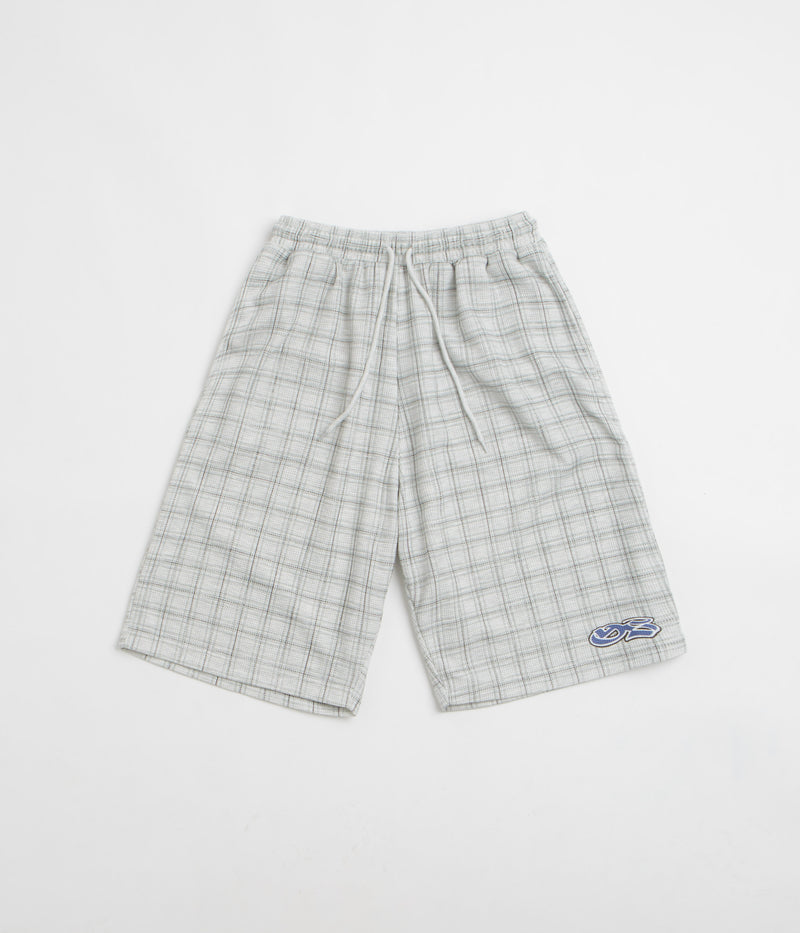 Yardsale Check Waffle Shorts in Light Grey