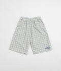 Yardsale Check Waffle Shorts in Light Grey