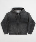 Yardsale Denim Full Zip Hoodie in Black