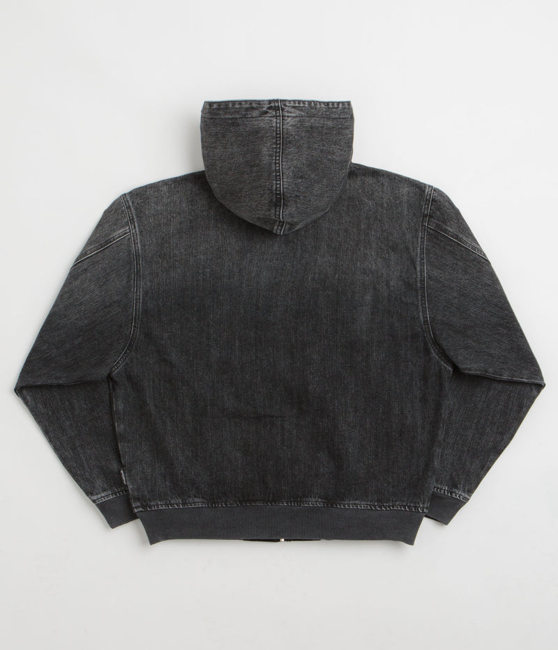 Yardsale Denim Full Zip Hoodie in Black