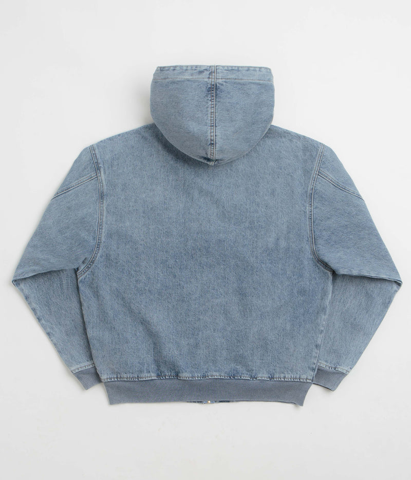 Yardsale Denim Full Zip Hoodie in Blue