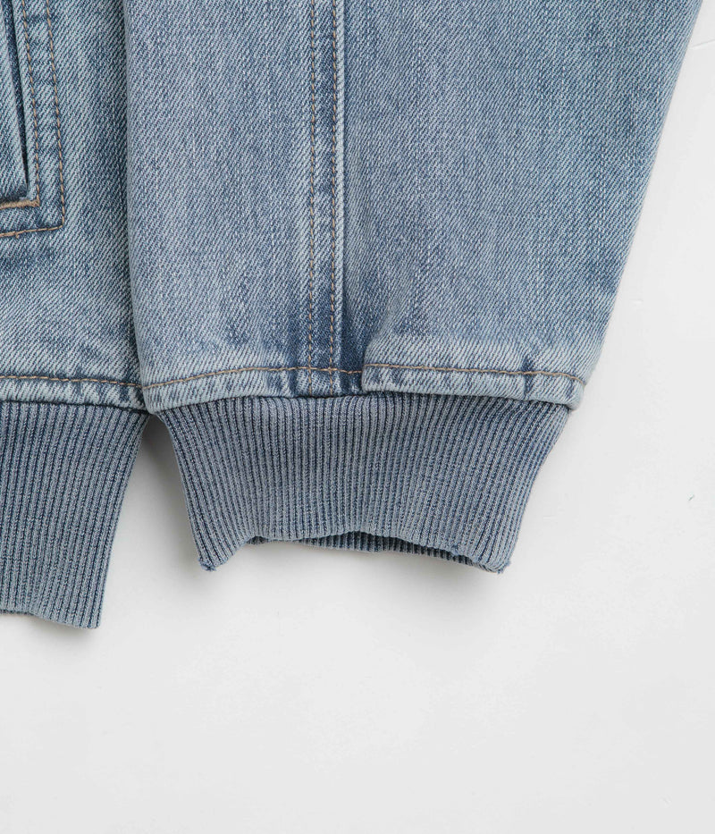 Yardsale Denim Full Zip Hoodie in Blue