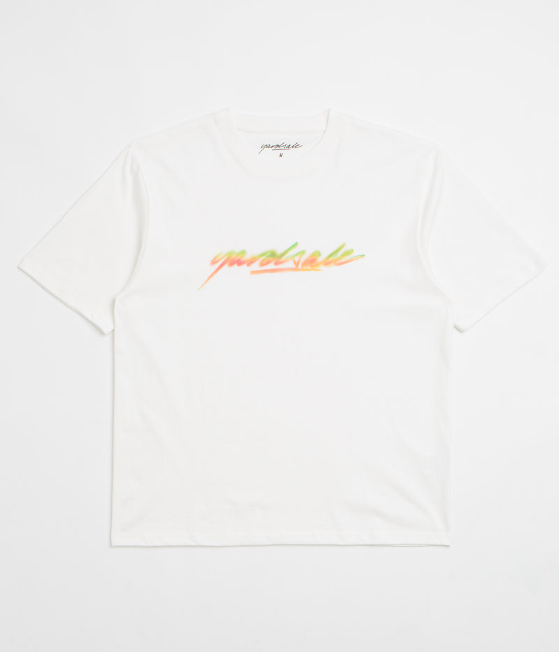 Yardsale Script Spray T-Shirt in White