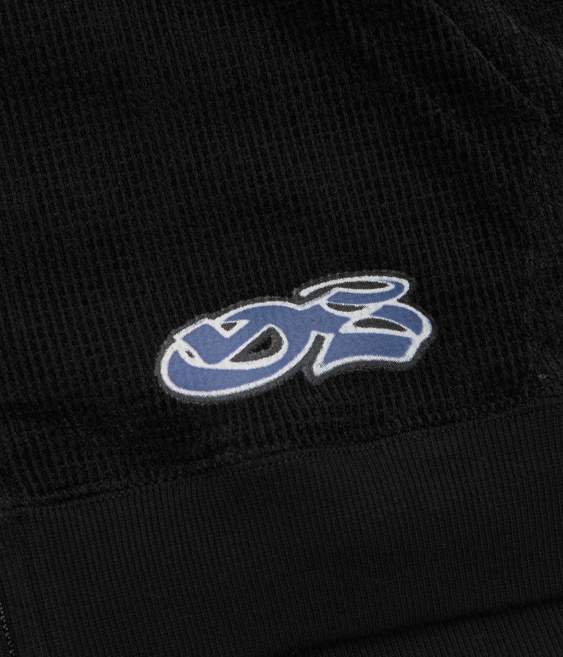 Yardsale Sprayed Waffle Full Zip Hoodie in Black