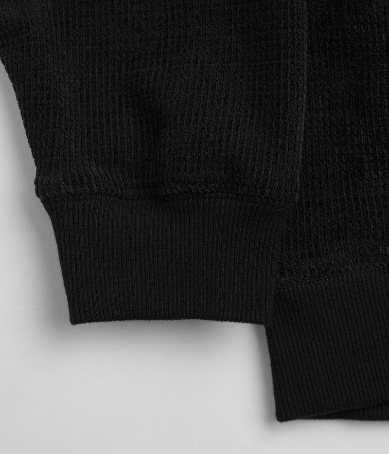 Yardsale Sprayed Waffle Full Zip Hoodie in Black