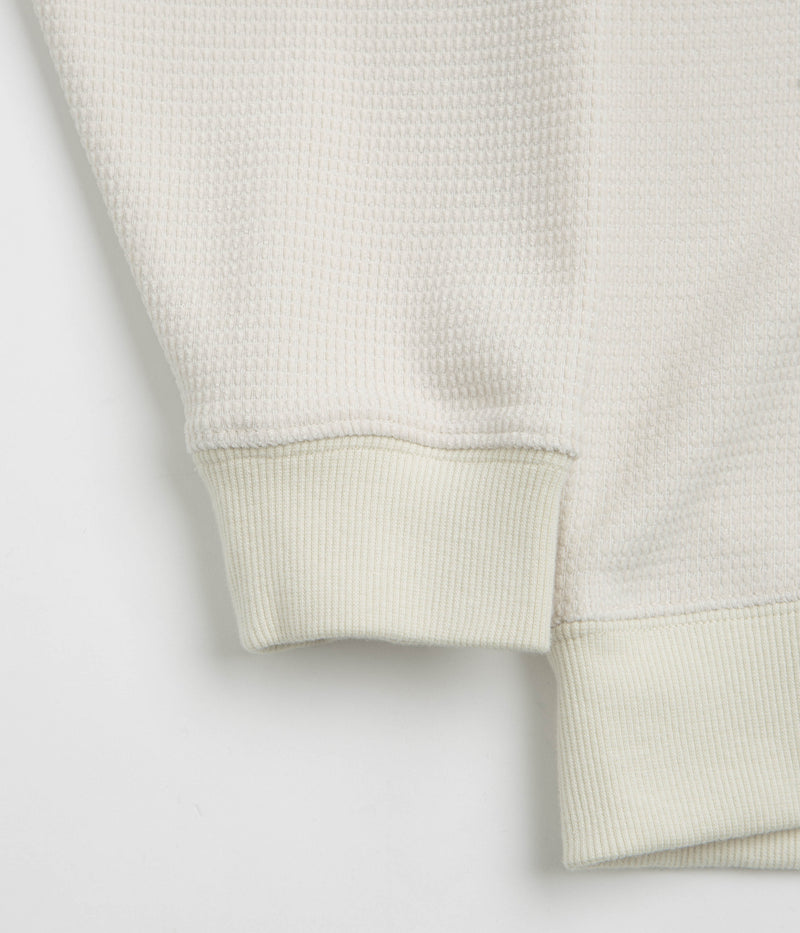 Yardsale Sprayed Waffle Full Zip Hoodie in Cream
