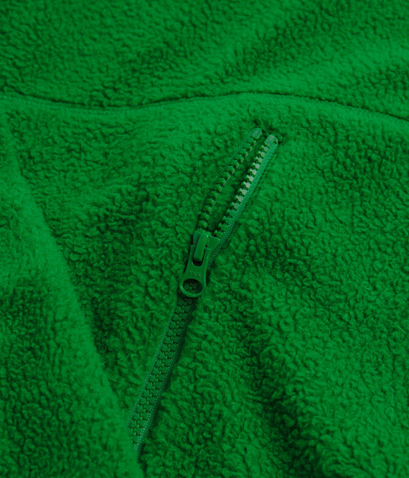 YMC Aaron Zip Fleece Jacket in Green