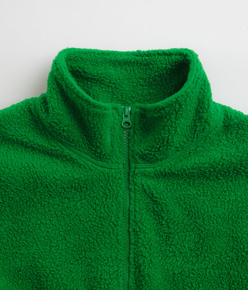 YMC Aaron Zip Fleece Jacket in Green