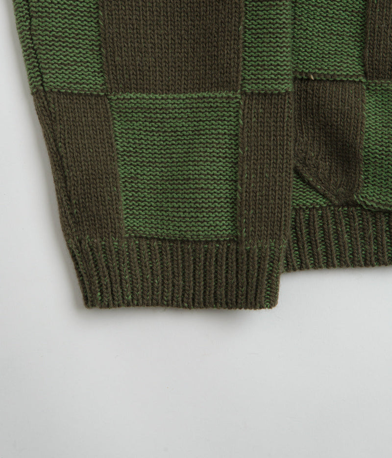 YMC Baker Cardigan in Green