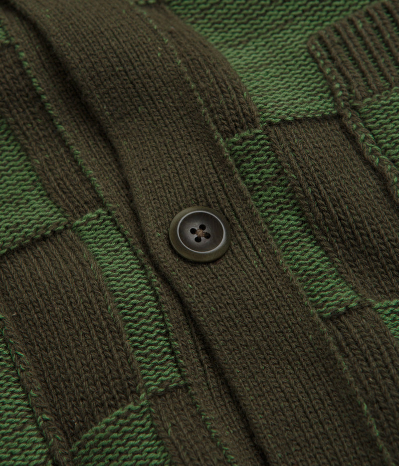 YMC Baker Cardigan in Green