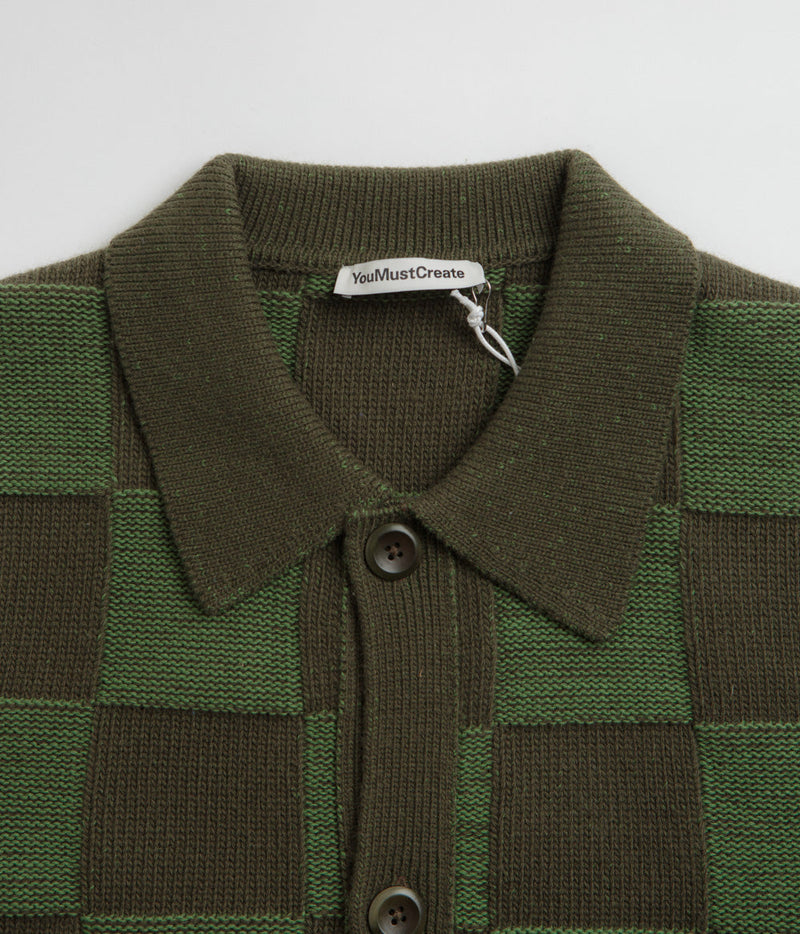 YMC Baker Cardigan in Green