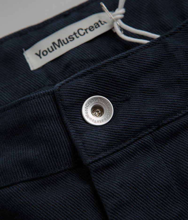 YMC Twisted Seam Trousers in Navy